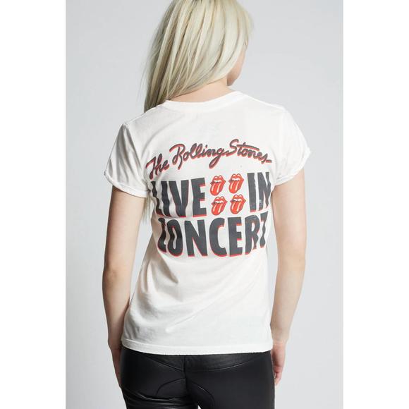 NEW RECYCLED KARMA the rolling stones live! tee in white/multi - Picture 2 of 2